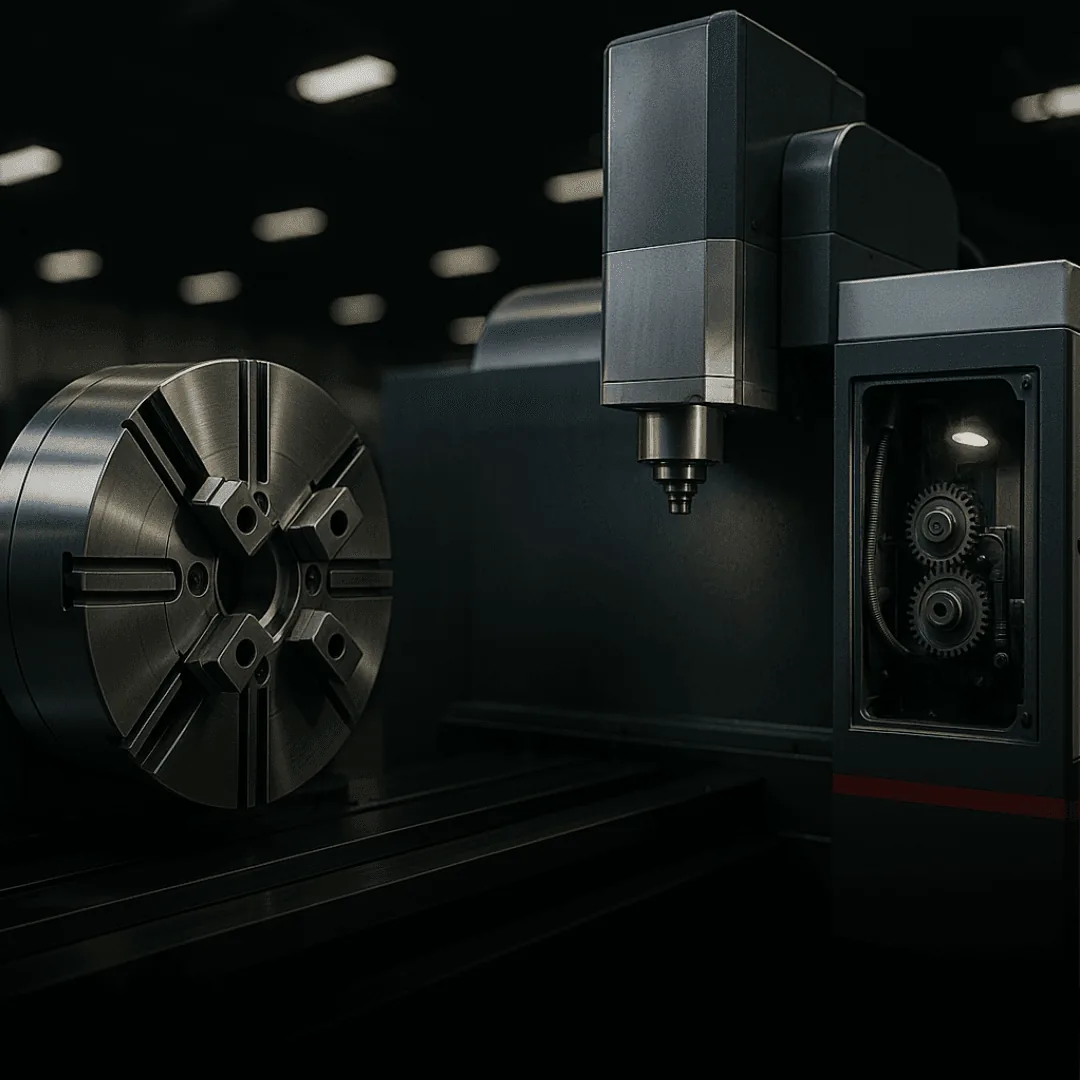 CNC machining center under service