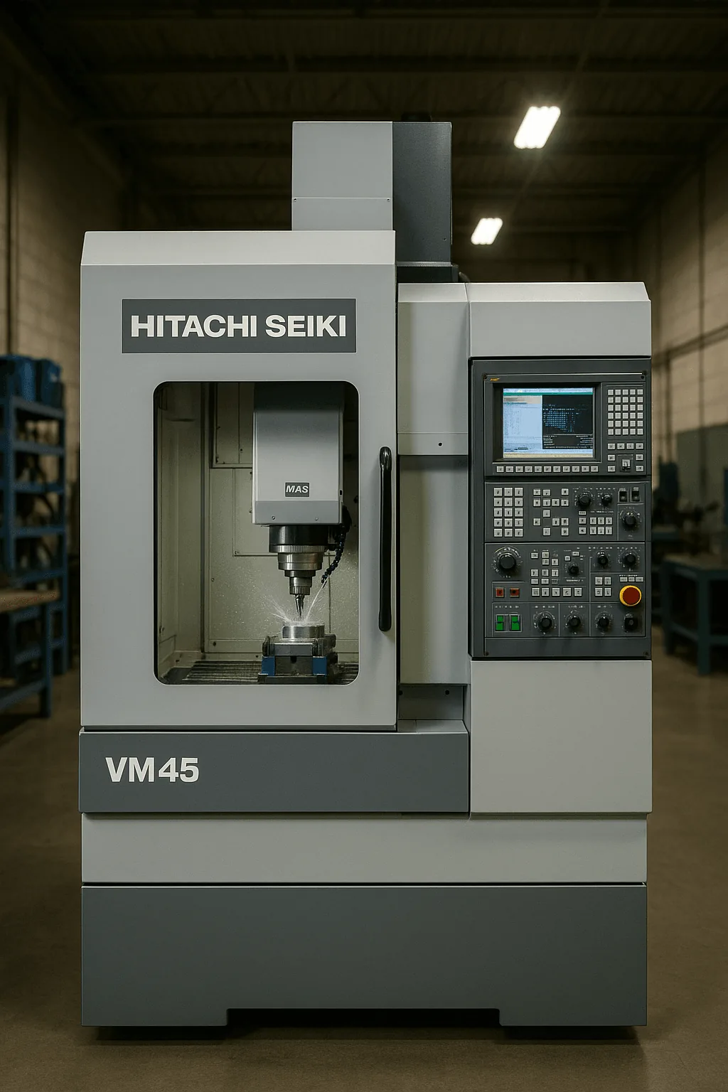 Hitachi Seiki machine service work at Midwest CNC Services