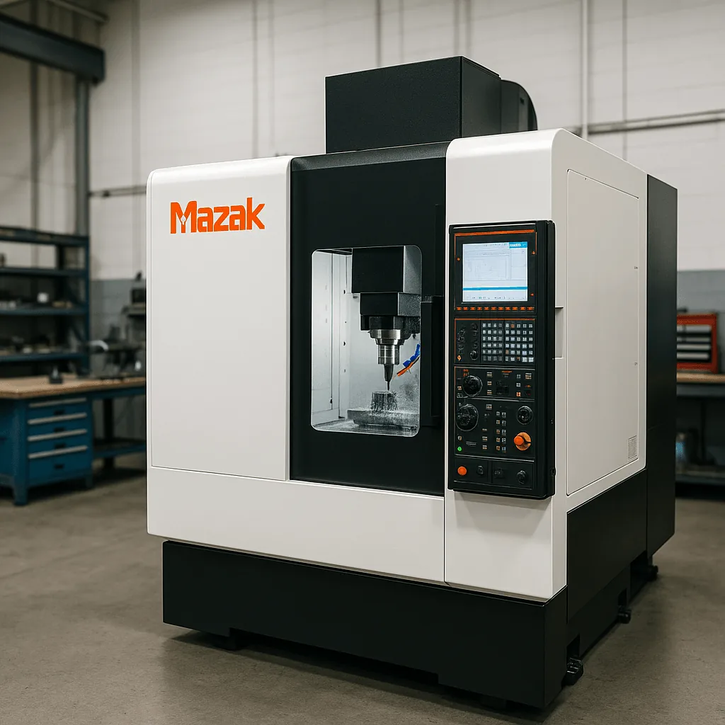 Mazak CNC machining center being serviced at Midwest CNC Services