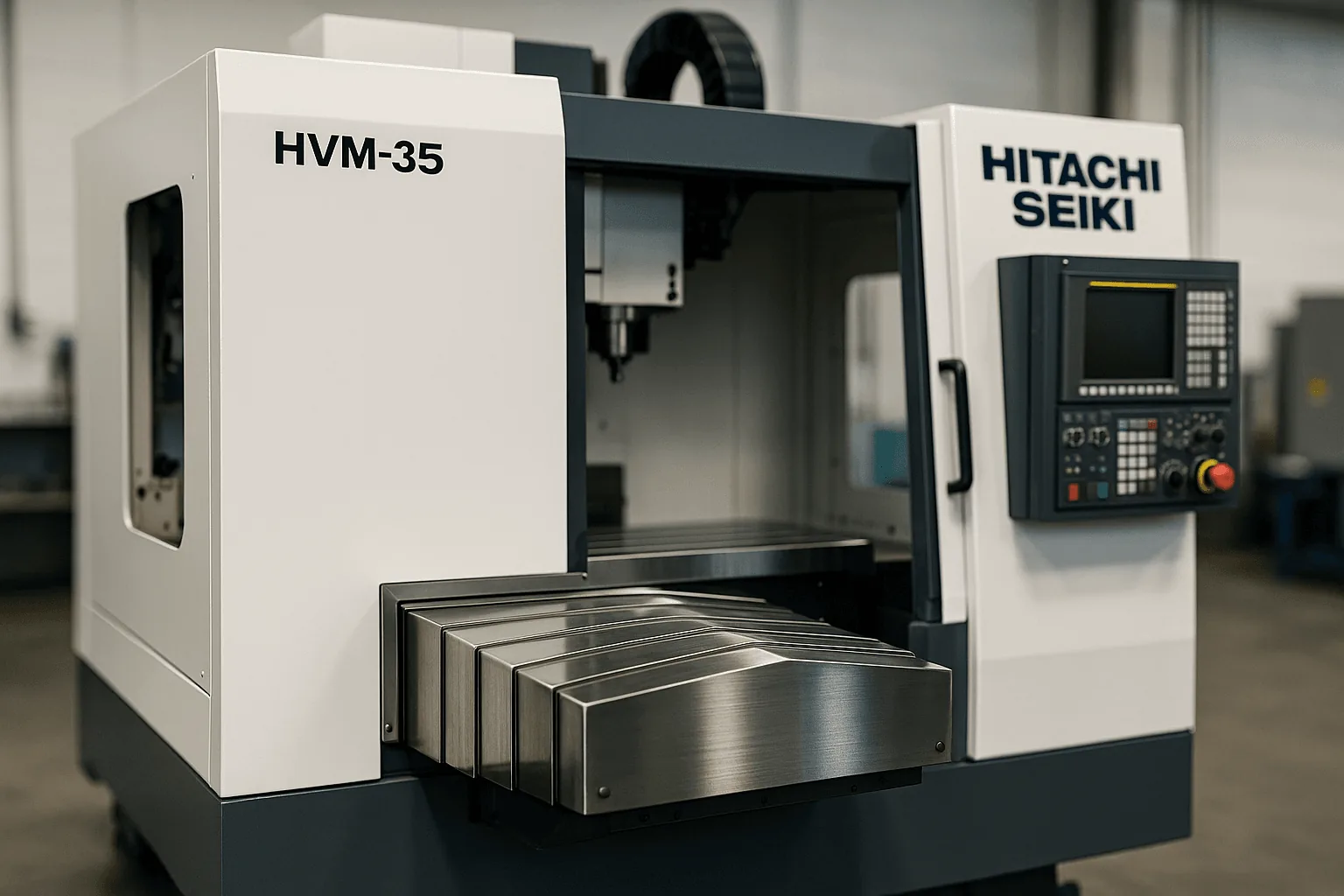 Replacement Hitachi Seiki CNC way covers manufactured by Midwest CNC Services